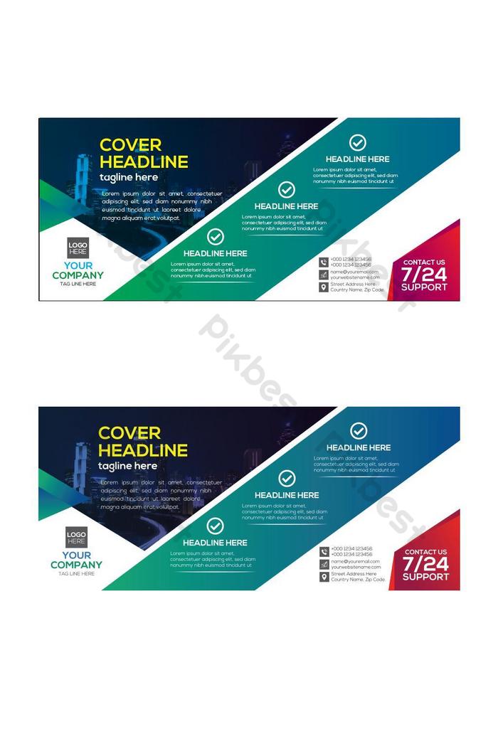 Colorful Corporate Business Banner Design | Backgrounds template AI Free Download - Pikbest