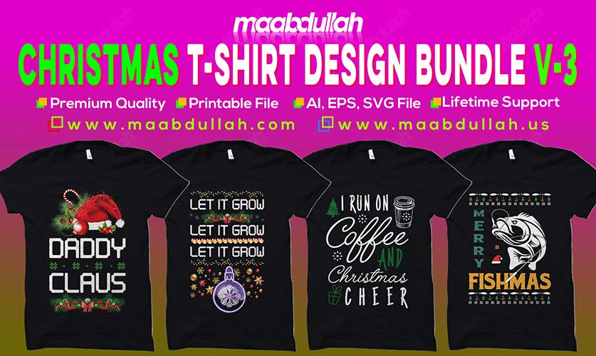 Christmas t-shirt design bundle vol-3 - M.A Abdullah